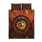 NAIDOC Week 2026 Personalised Quilt Bed Set 50 Years of Deadly Lizard Kangaroo Aboriginal Art