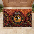 NAIDOC Week 2026 Personalised Rubber Doormat 50 Years of Deadly Lizard Kangaroo Aboriginal Art