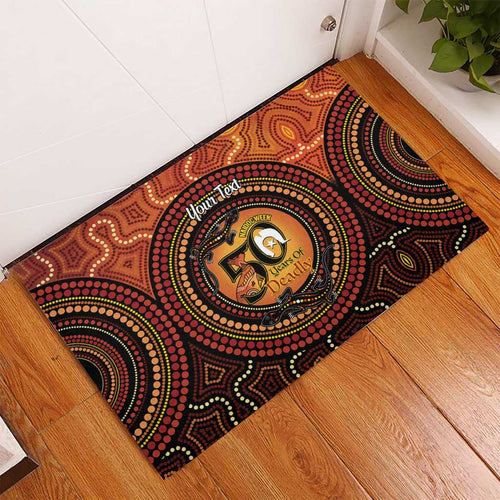 NAIDOC Week 2026 Personalised Rubber Doormat 50 Years of Deadly Lizard Kangaroo Aboriginal Art