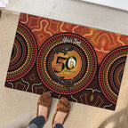 NAIDOC Week 2026 Personalised Rubber Doormat 50 Years of Deadly Lizard Kangaroo Aboriginal Art