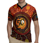 NAIDOC Week 2026 Personalised Rugby Jersey 50 Years of Deadly Lizard Kangaroo Aboriginal Art