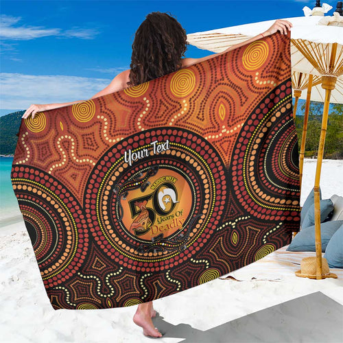 NAIDOC Week 2026 Personalised Sarong 50 Years of Deadly Lizard Kangaroo Aboriginal Art