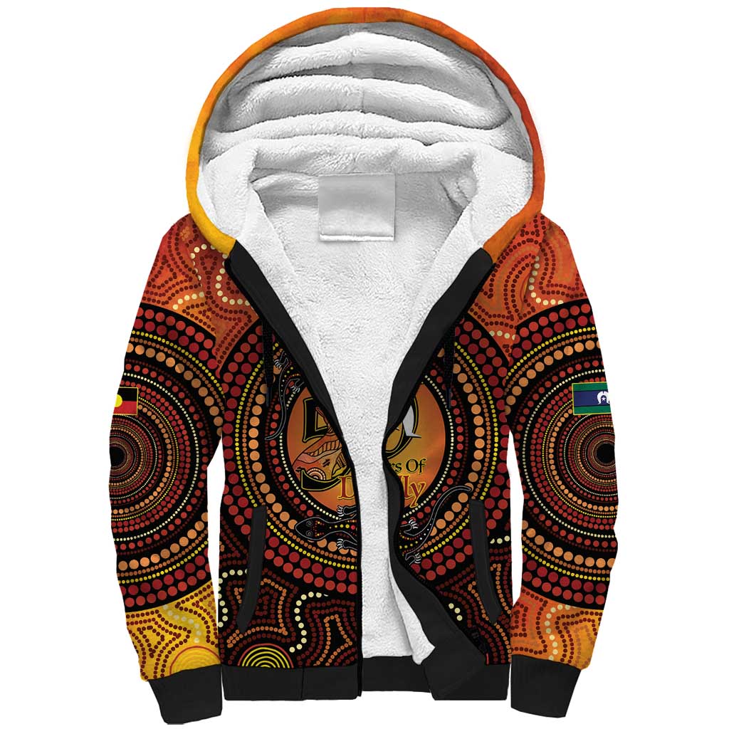NAIDOC Week 2026 Personalised Sherpa Hoodie 50 Years of Deadly Lizard Kangaroo Aboriginal Art