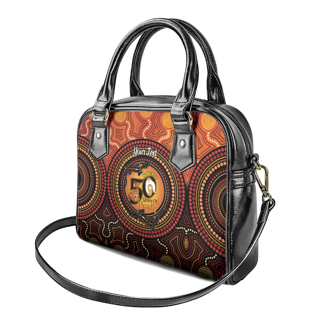 NAIDOC Week 2026 Personalised Shoulder Handbag 50 Years of Deadly Lizard Kangaroo Aboriginal Art