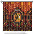 NAIDOC Week 2026 Personalised Shower Curtain 50 Years of Deadly Lizard Kangaroo Aboriginal Art
