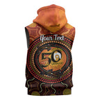 NAIDOC Week 2026 Personalised Sleeveless Hoodie 50 Years of Deadly Lizard Kangaroo Aboriginal Art