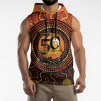 NAIDOC Week 2026 Personalised Sleeveless Hoodie 50 Years of Deadly Lizard Kangaroo Aboriginal Art