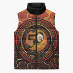 NAIDOC Week 2026 Personalised Sleeveless Puffer Jacket 50 Years of Deadly Lizard Kangaroo Aboriginal Art