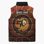 NAIDOC Week 2026 Personalised Sleeveless Puffer Jacket 50 Years of Deadly Lizard Kangaroo Aboriginal Art