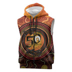 NAIDOC Week 2026 Personalised Sleeveless Zip Hoodie 50 Years of Deadly Lizard Kangaroo Aboriginal Art