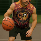 NAIDOC Week 2026 Personalised Sleeveless Zip Hoodie 50 Years of Deadly Lizard Kangaroo Aboriginal Art