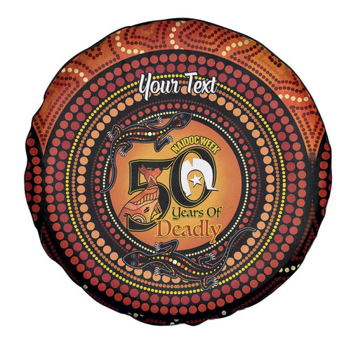 NAIDOC Week 2026 Personalised Spare Tire Cover 50 Years of Deadly Lizard Kangaroo Aboriginal Art