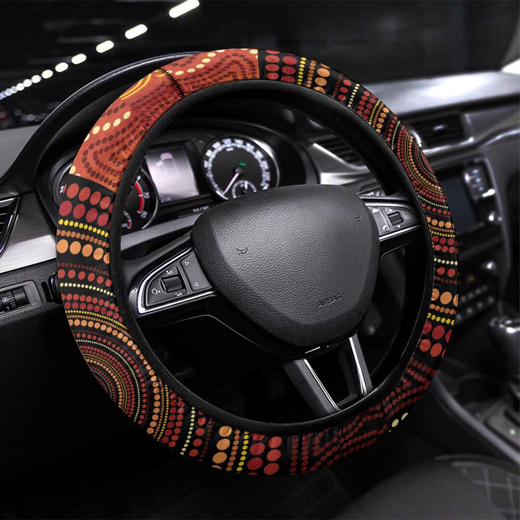 NAIDOC Week 2026 Steering Wheel Cover 50 Years of Deadly Lizard Kangaroo Aboriginal Art