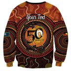 NAIDOC Week 2026 Personalised Sweatshirt 50 Years of Deadly Lizard Kangaroo Aboriginal Art