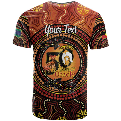 NAIDOC Week 2026 Personalised T Shirt 50 Years of Deadly Lizard Kangaroo Aboriginal Art
