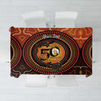 NAIDOC Week 2026 Personalised Tablecloth 50 Years of Deadly Lizard Kangaroo Aboriginal Art