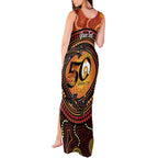 NAIDOC Week 2026 Personalised Tank Maxi Dress 50 Years of Deadly Lizard Kangaroo Aboriginal Art