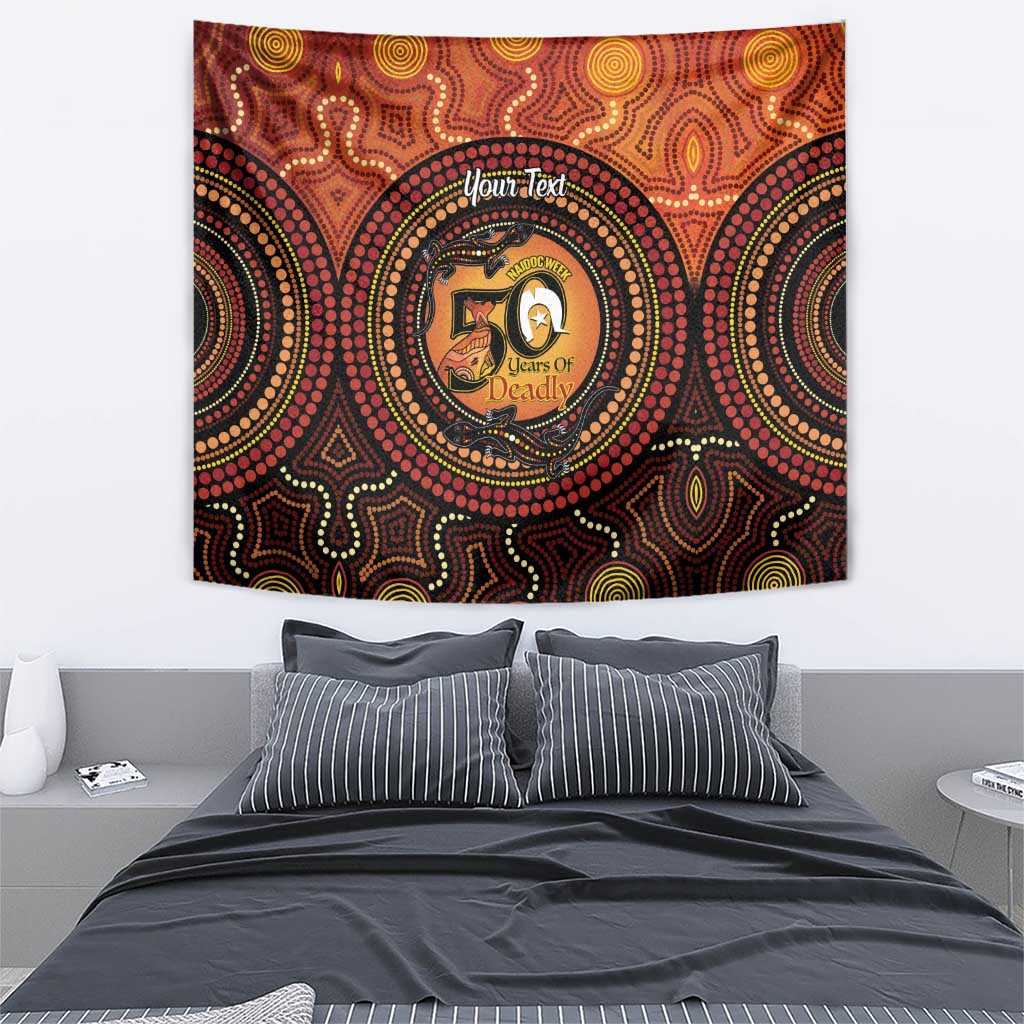 NAIDOC Week 2026 Personalised Tapestry 50 Years of Deadly Lizard Kangaroo Aboriginal Art