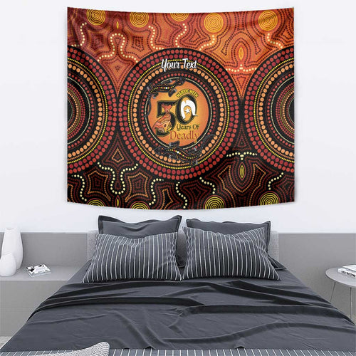 NAIDOC Week 2026 Personalised Tapestry 50 Years of Deadly Lizard Kangaroo Aboriginal Art