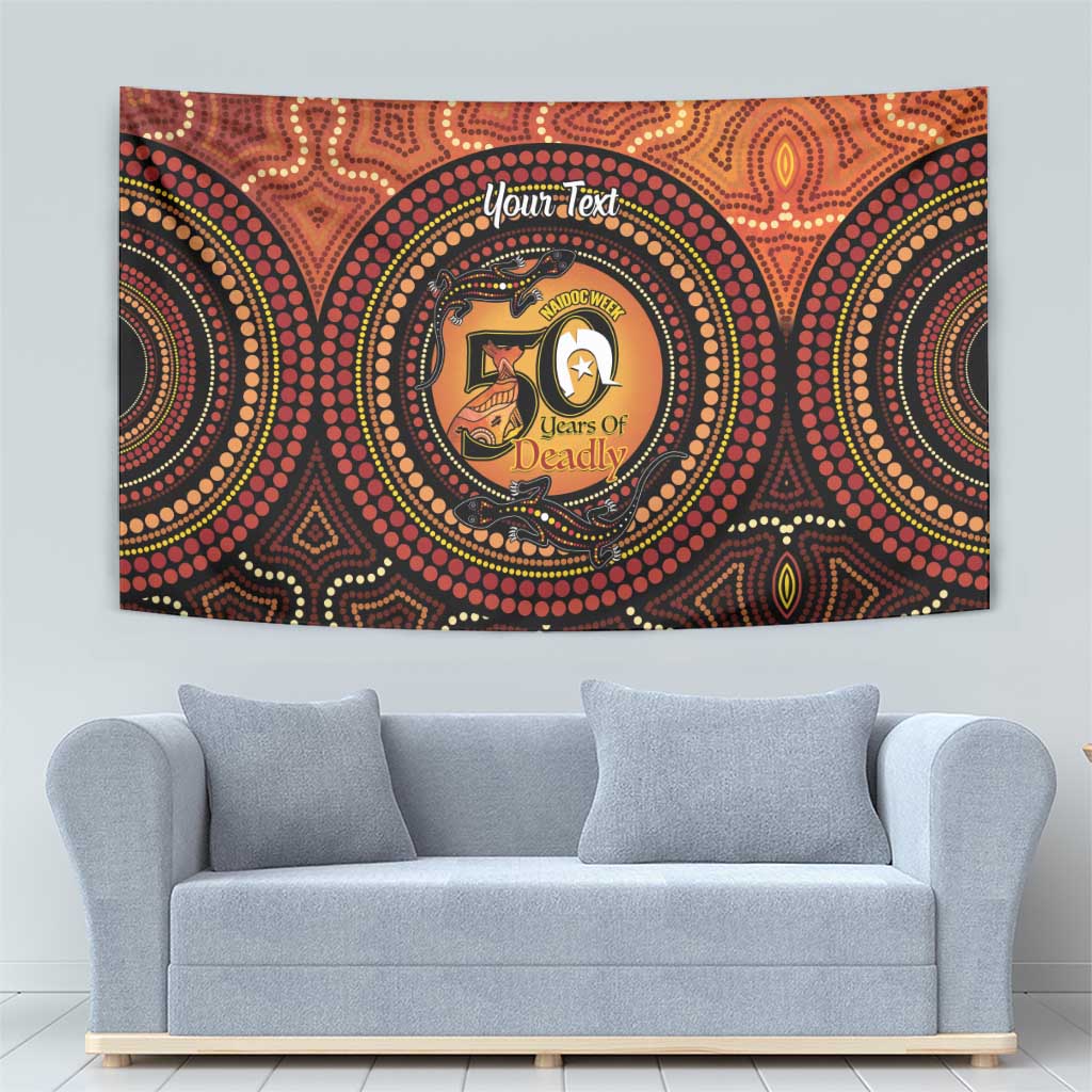 NAIDOC Week 2026 Personalised Tapestry 50 Years of Deadly Lizard Kangaroo Aboriginal Art