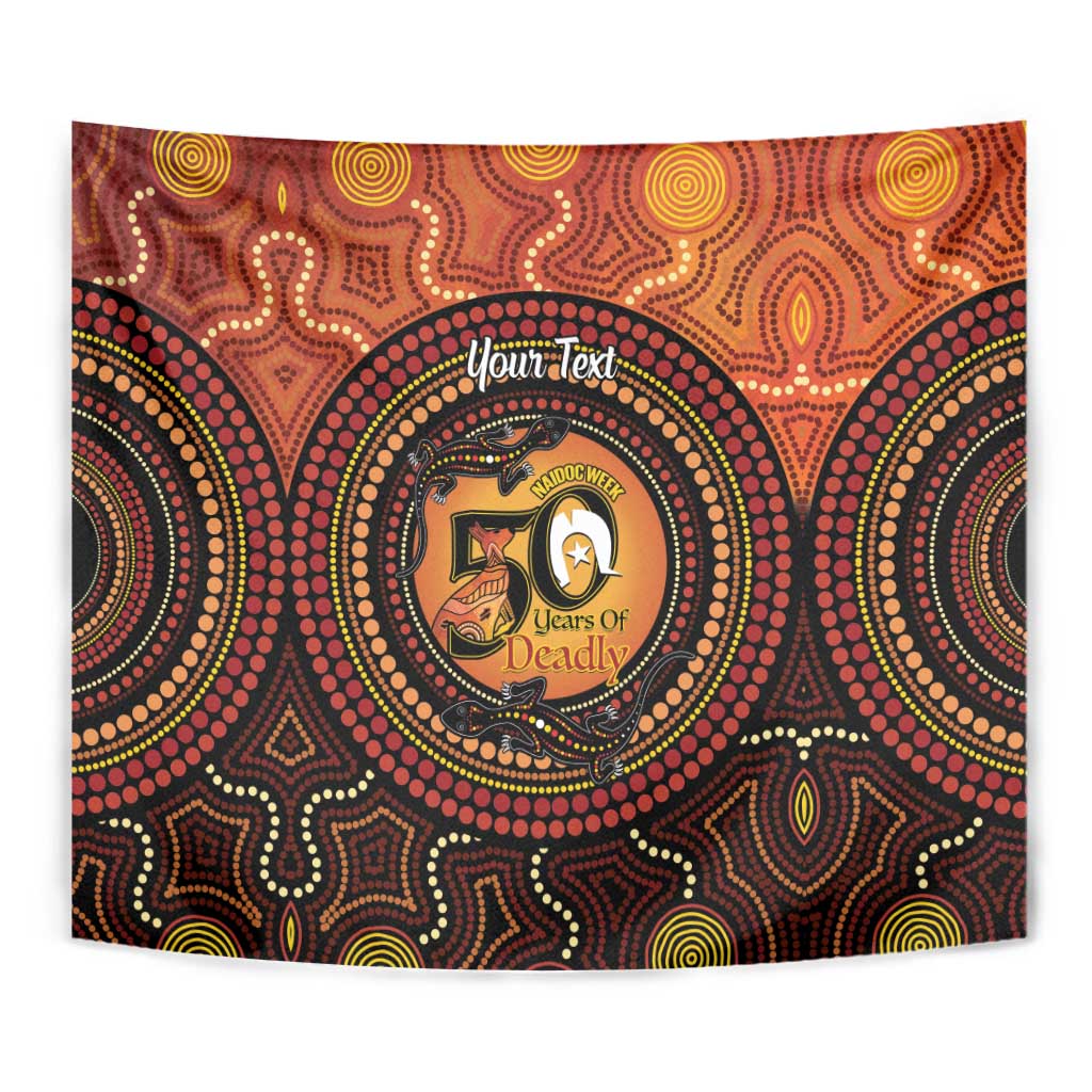 NAIDOC Week 2026 Personalised Tapestry 50 Years of Deadly Lizard Kangaroo Aboriginal Art