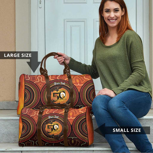 NAIDOC Week 2026 Personalised Travel Bag 50 Years of Deadly Lizard Kangaroo Aboriginal Art