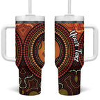 NAIDOC Week 2026 Personalised Tumbler With Handle 50 Years of Deadly Lizard Kangaroo Aboriginal Art