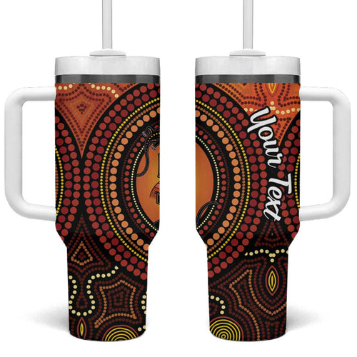 NAIDOC Week 2026 Personalised Tumbler With Handle 50 Years of Deadly Lizard Kangaroo Aboriginal Art