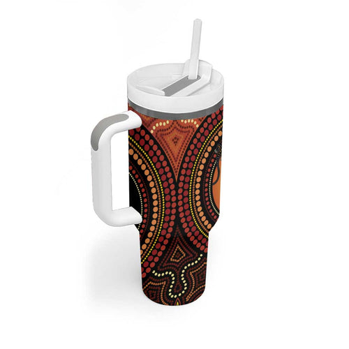 NAIDOC Week 2026 Personalised Tumbler With Handle 50 Years of Deadly Lizard Kangaroo Aboriginal Art