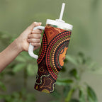 NAIDOC Week 2026 Personalised Tumbler With Handle 50 Years of Deadly Lizard Kangaroo Aboriginal Art