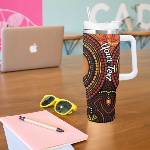 NAIDOC Week 2026 Personalised Tumbler With Handle 50 Years of Deadly Lizard Kangaroo Aboriginal Art