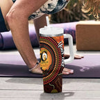 NAIDOC Week 2026 Personalised Tumbler With Handle 50 Years of Deadly Lizard Kangaroo Aboriginal Art