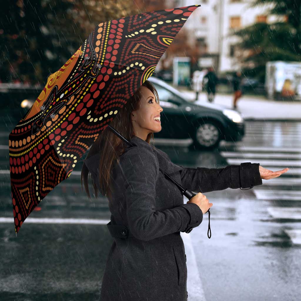 NAIDOC Week 2026 Personalised Umbrella 50 Years of Deadly Lizard Kangaroo Aboriginal Art