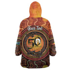 NAIDOC Week 2026 Personalised Wearable Blanket Hoodie 50 Years of Deadly Lizard Kangaroo Aboriginal Art