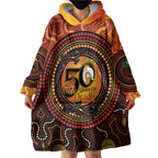 NAIDOC Week 2026 Personalised Wearable Blanket Hoodie 50 Years of Deadly Lizard Kangaroo Aboriginal Art