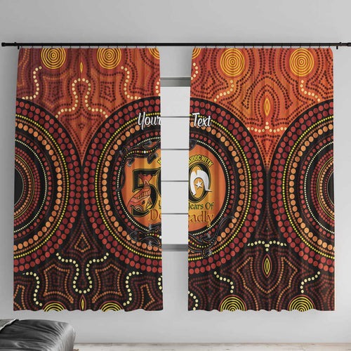 NAIDOC Week 2026 Personalised Window Curtain 50 Years of Deadly Lizard Kangaroo Aboriginal Art