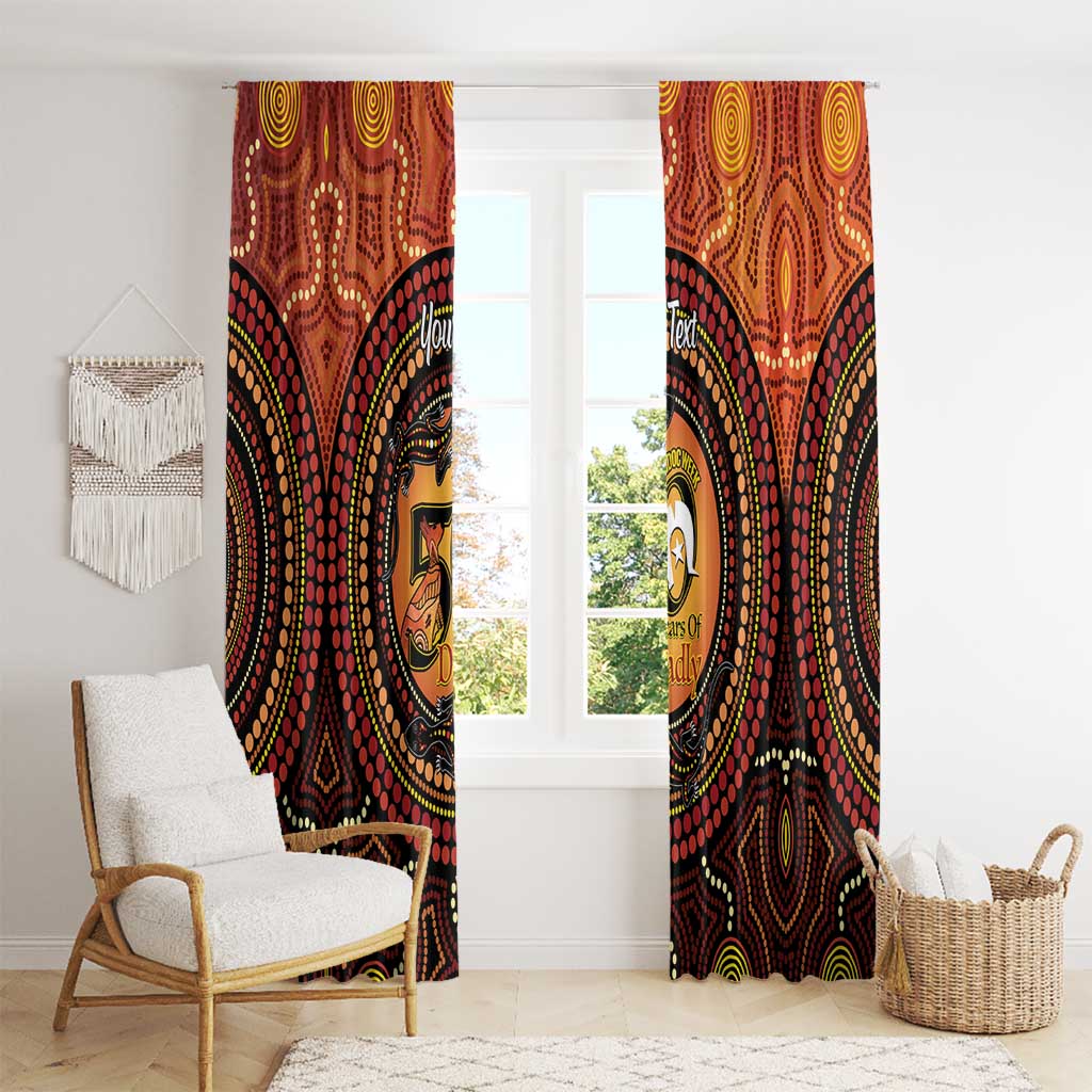NAIDOC Week 2026 Personalised Window Curtain 50 Years of Deadly Lizard Kangaroo Aboriginal Art