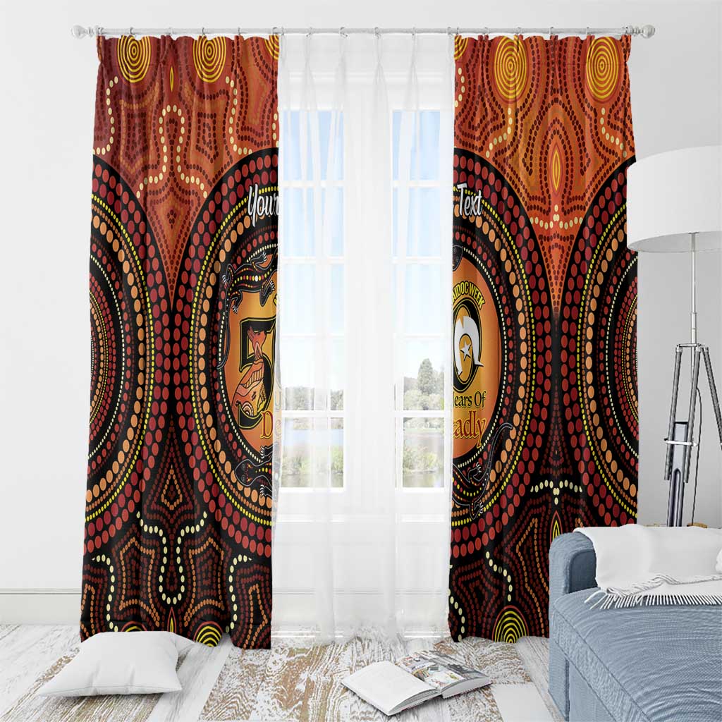 NAIDOC Week 2026 Personalised Window Curtain 50 Years of Deadly Lizard Kangaroo Aboriginal Art