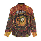 NAIDOC Week 2026 Personalised Women Casual Shirt 50 Years of Deadly Lizard Kangaroo Aboriginal Art