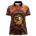 NAIDOC Week 2026 Personalised Women Polo Shirt 50 Years of Deadly Lizard Kangaroo Aboriginal Art