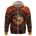 NAIDOC Week 2026 Personalised Zip Hoodie 50 Years of Deadly Lizard Kangaroo Aboriginal Art