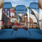 Personalised United States And Australia Back Car Seat Cover USA Eagle With Aussie Kangaroo