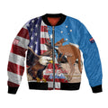 Personalised United States And Australia Bomber Jacket USA Eagle With Aussie Kangaroo