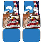 Personalised United States And Australia Car Mats USA Eagle With Aussie Kangaroo
