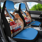 Personalised United States And Australia Car Seat Cover USA Eagle With Aussie Kangaroo
