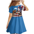 Personalised United States And Australia Family Matching Mermaid Dress and Hawaiian Shirt USA Eagle With Aussie Kangaroo
