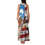 Personalised United States And Australia Family Matching Tank Maxi Dress and Hawaiian Shirt USA Eagle With Aussie Kangaroo