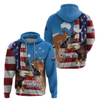 Personalised United States And Australia Hoodie USA Eagle With Aussie Kangaroo