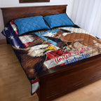 Personalised United States And Australia Quilt Bed Set USA Eagle With Aussie Kangaroo