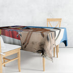Personalised United States And Australia Tablecloth USA Eagle With Aussie Kangaroo